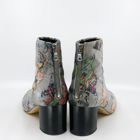 RAG & BONE Drea Floral Velvet Ankle Boot Size 39.5 US 9.5 Box/Dust Cover Italy - Picture 7 of 11